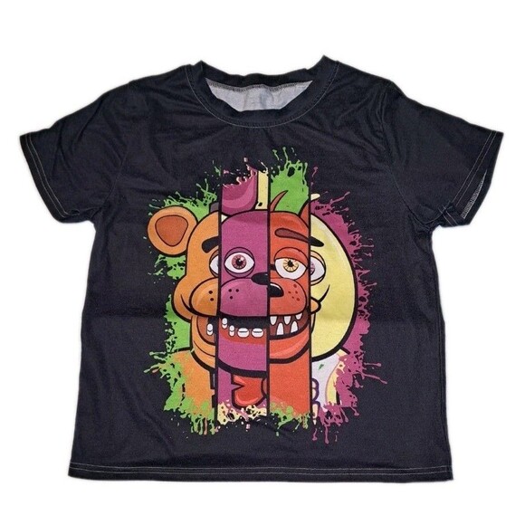 Five Nights at Freddy’s Youth 11-12 Freddy Fazbear Split Face Graphic T-Shirt - Picture 1 of 4